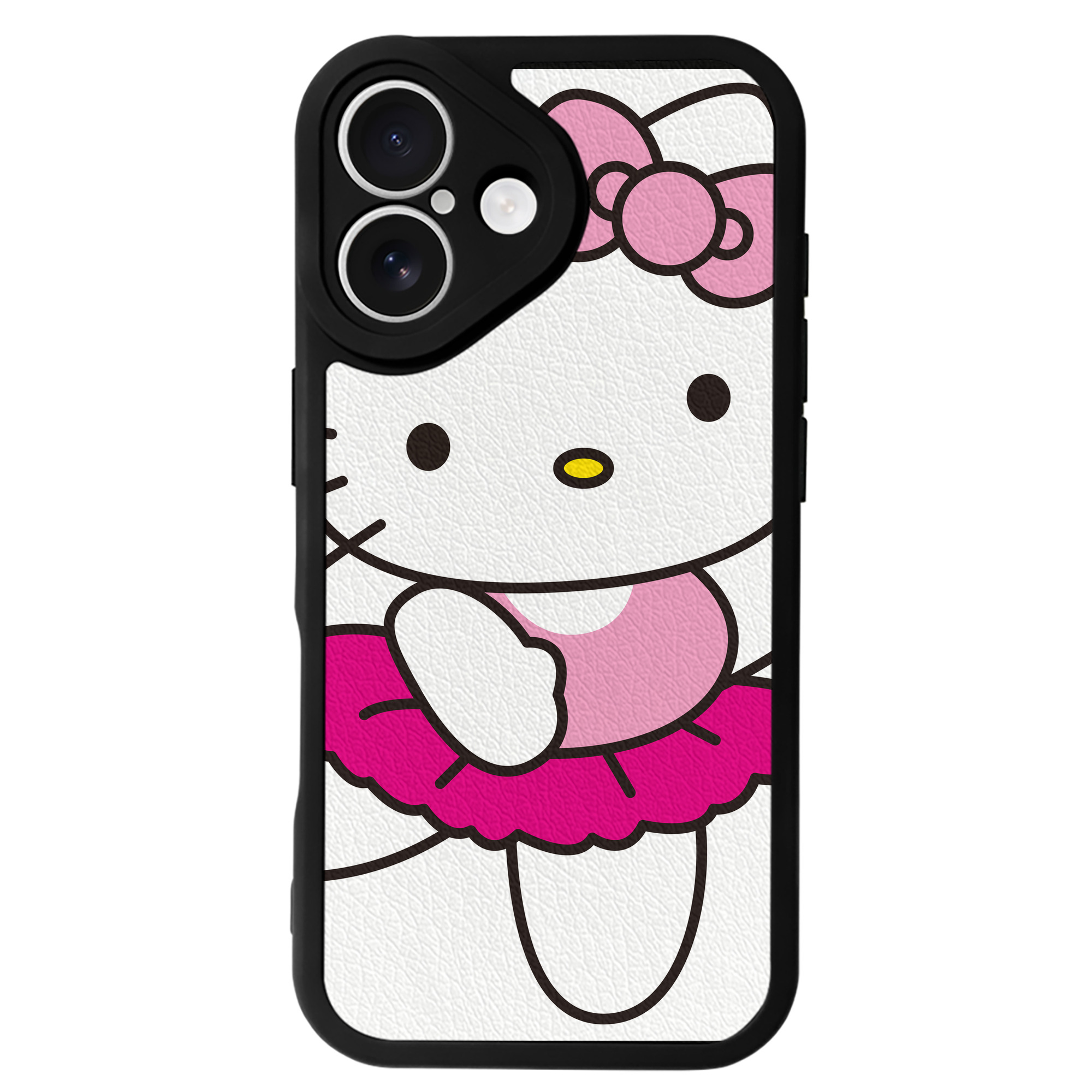 （画像用） Hello Kitty ハローキティ 【iPhone 16シリーズ対応】シリコンスマホケース（レザー調） 材質：シリコン